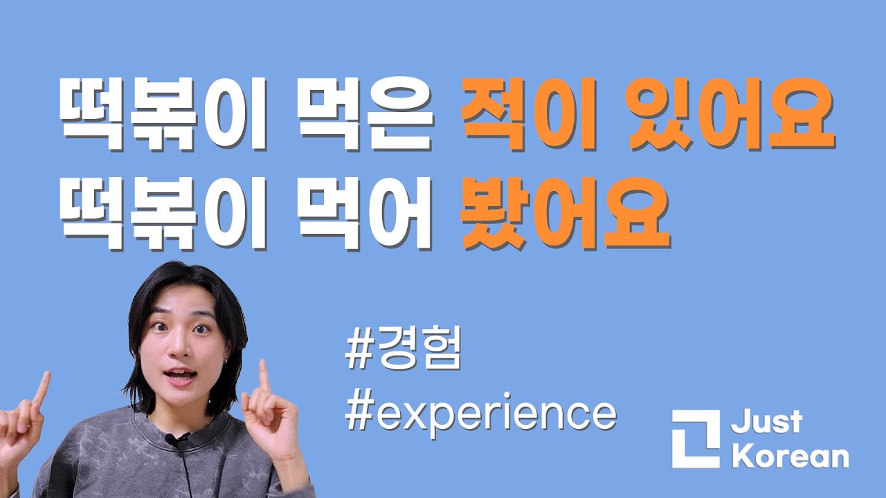 Korean Grammar 한국어 문법  : #경험  은/ㄴ 적이 있다 VS 아/어 봤다