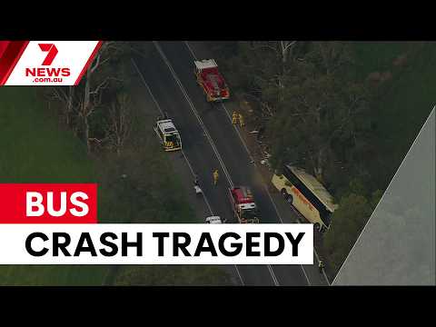 Fatal bus crash on Melba Highway injures 21 | 7NEWS
