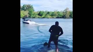 Beach start waterski