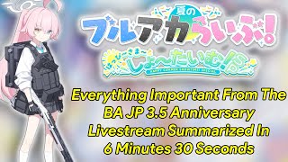 Everything Important from the Blue Archive JP 3.5 Anniversary Livestream Summarized in 6 Minutes