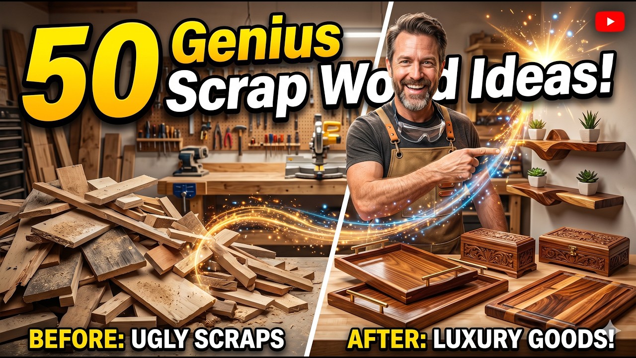 50 DIY Scrap Wood Projects You Can Make at Home - YouTube