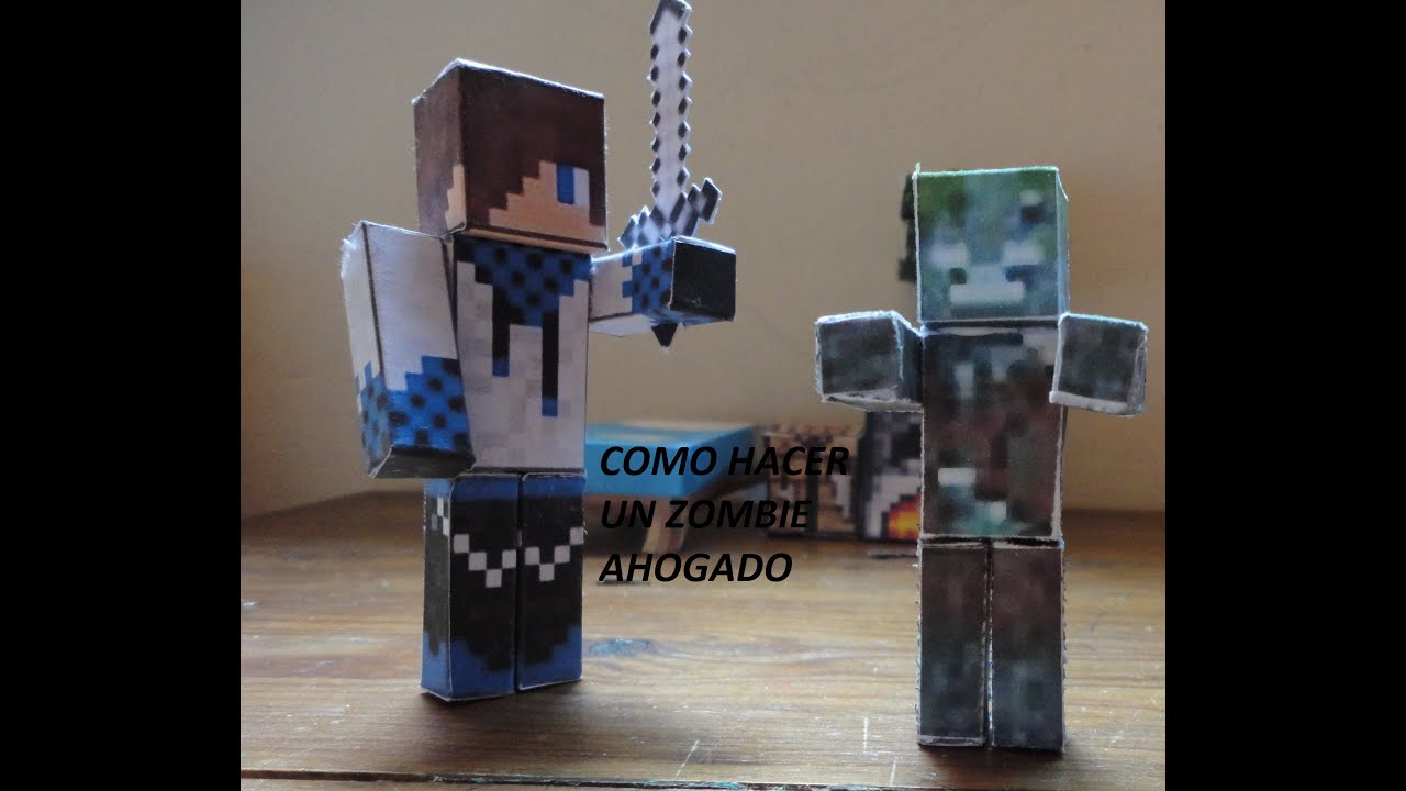 Como hacer a un zombie ahogado ( de papercraft ) YouTube