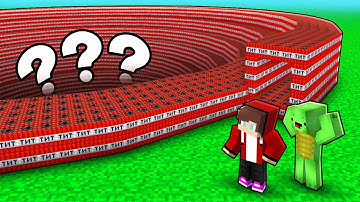 JJ and Mikey Found a SPIRAL TNT PIT TUNNEL in Minecraft Maizen!