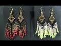 Seed Beads Earrings /How to Make Native American Style Earrings tutorial