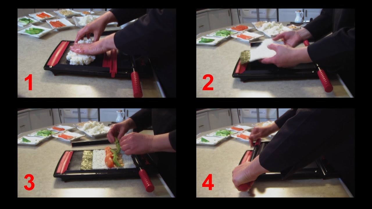 Make sushi in 4 easy steps with the Yomo Sushi Maker! 