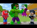 Monster School: Brave Hulk and Spiderman Revenge Joker - Sad Story - Minecraft Animation