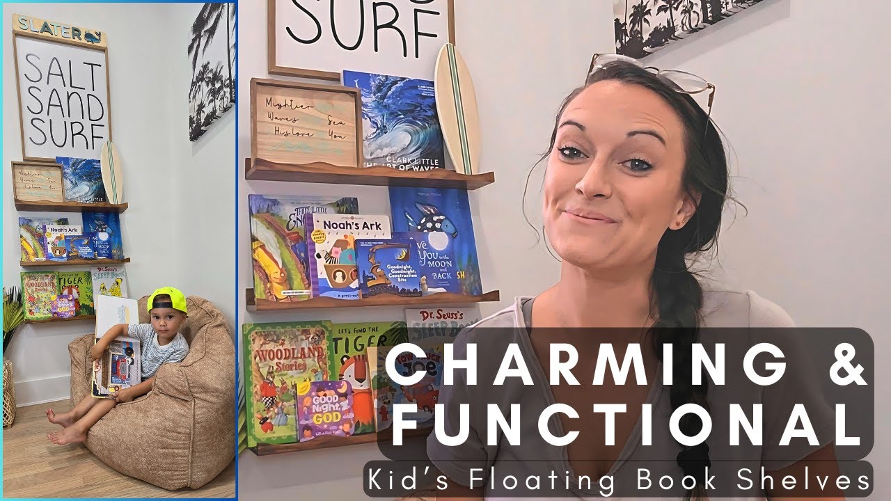 🏡 Transform Your Nursery! Adorable Floating Bookshelves for Kids | Easy Wall-Mount Shelves 🌿