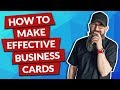 How to make effective business cards