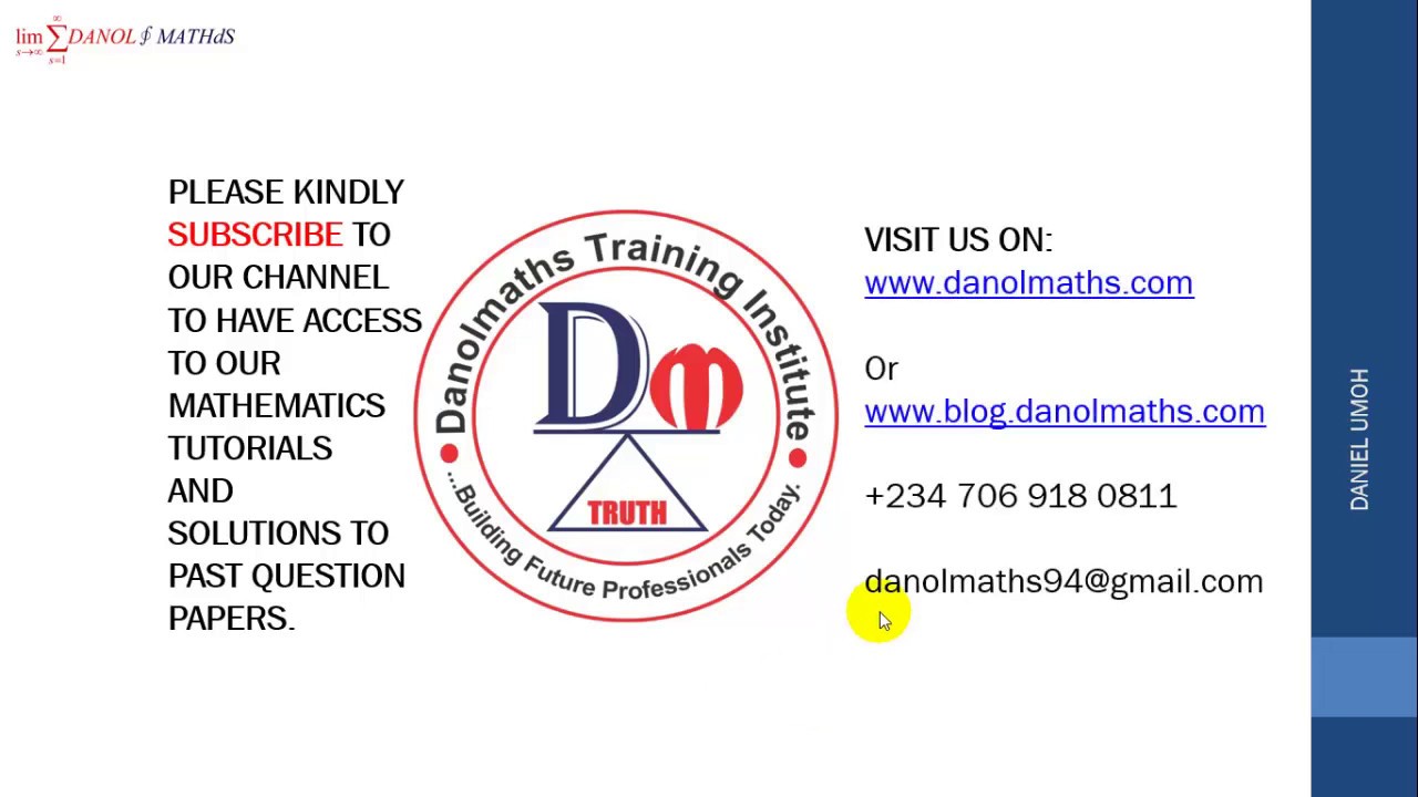 VIDEO SOLUTION TO JAMB 2018 MATHEMATICS PAST QUESTIONS 4, 5 AND 6