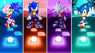 Sonic May Exe Vs Sonic Prime Vs Silver Sonic Vs Sonic Origins Tiles Hop