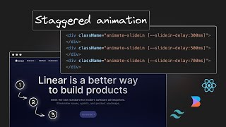 Create Linear's Staggered Text Animation with React and Tailwind CSS