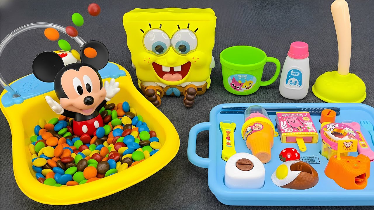 ASMR SpongeBob🎁Satisfy your craving to unbox the SpongeBob SquarePants and Mickey bath toys