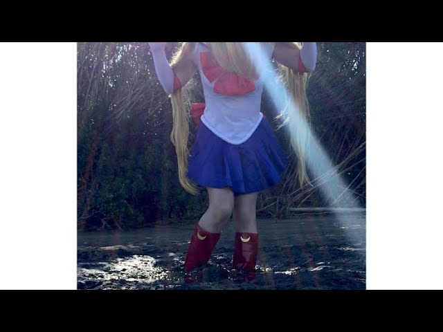 コスプレ+長靴で泥遊び31-1 cosplay rainboots mud 80 (セーラームーン)