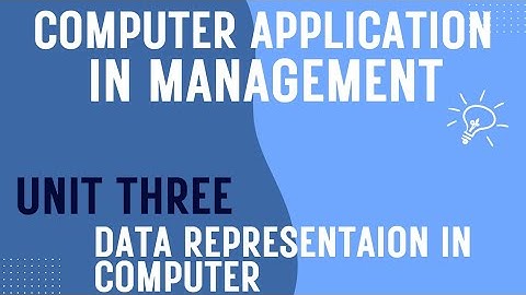 Computer Application In Management Chapter 3 Tutorials