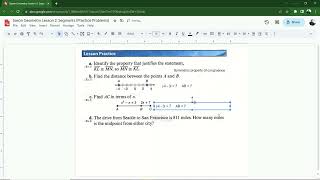 Saxon Geometry Lesson 2 Video 3 (Lesson Practice)