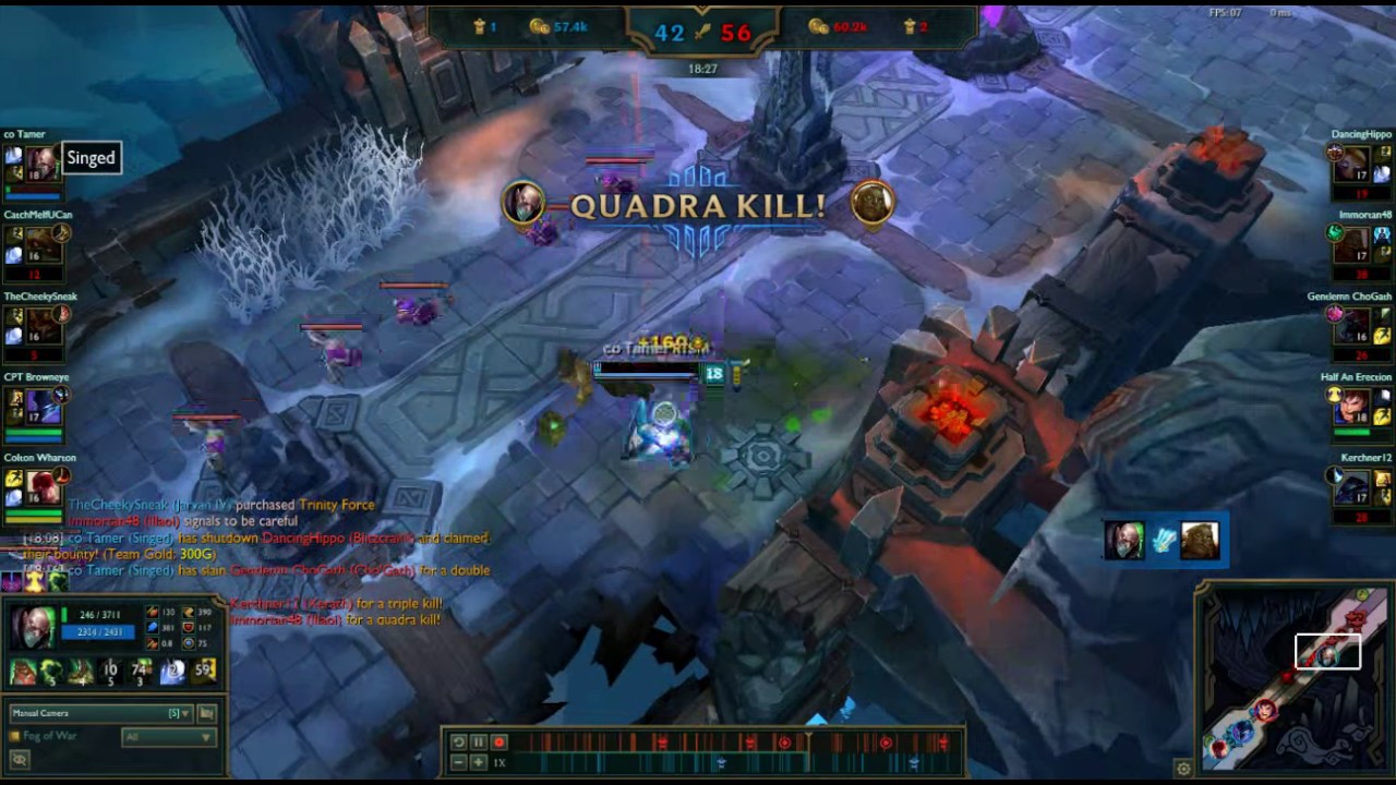 Don't chase singed! league of legends highlight