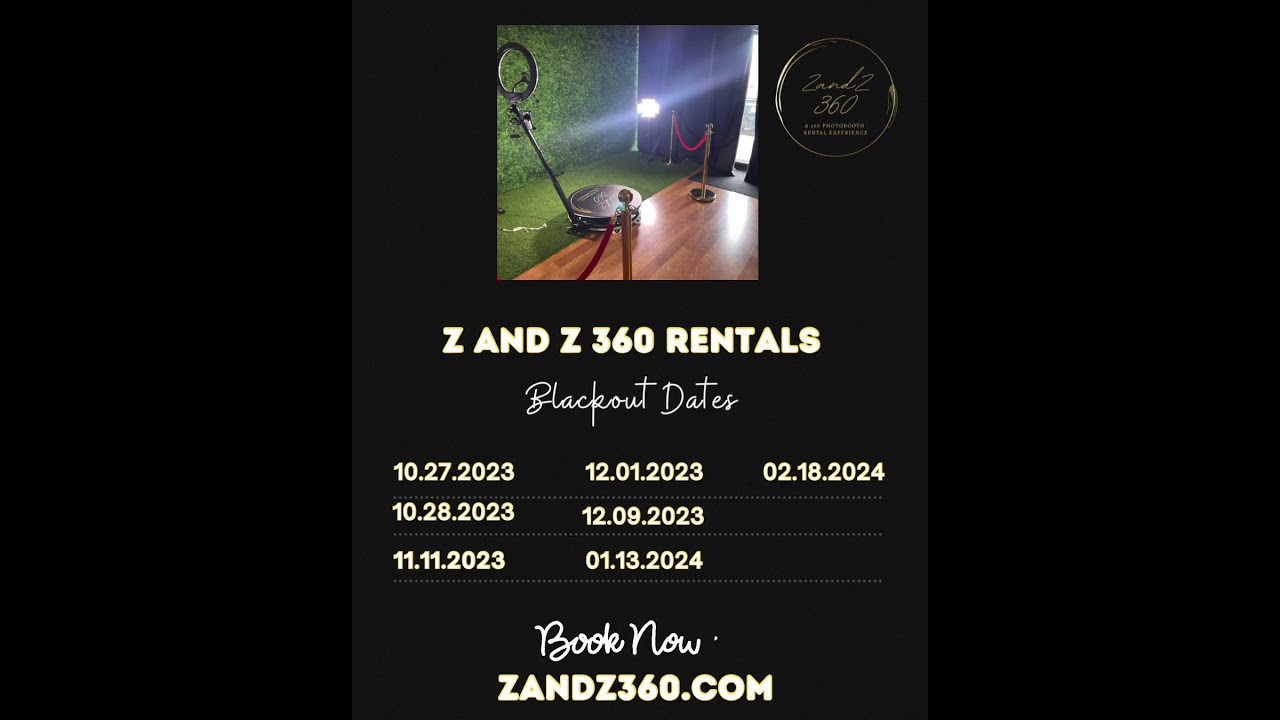 Book us today at zandz360.com 