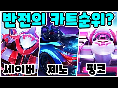 <strong>세이버레드</strong> vs 제노 vs 핑크코튼 속도대결! 카트 순위 1등 솔라인가요?? - 카트라이더 러쉬 플러스 모바일 스피드전 시즌