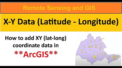 How to add XY (lat-long) coordinate data in ArcGIS in Hindi