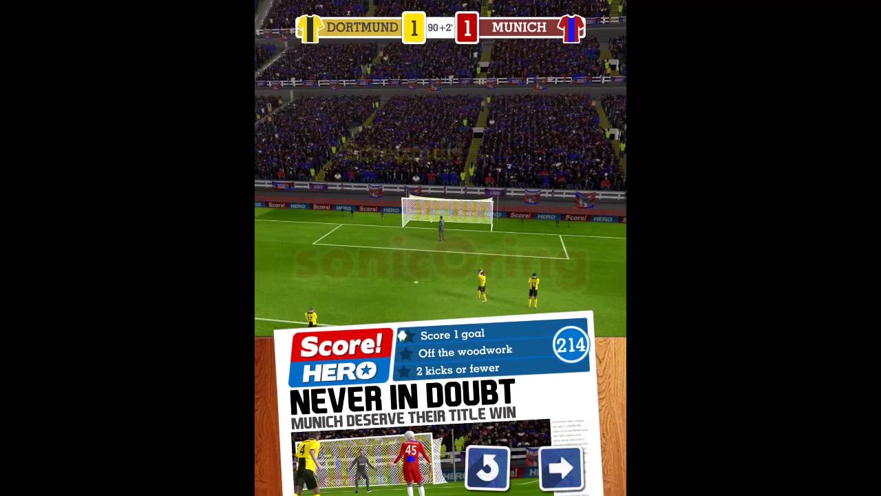 Score Hero Level 214 Walkthrough 3 Stars