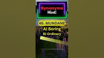 46. Enhance Your Vocabulary | Exploring Synonyms (English MCQs) | CSS MPT Exam #shorts  #mpt