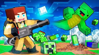 Minecraft Mikey and JJ Ghostbuster challenge