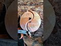 神業!丸太に陰陽(太極)を彫る ☯️ Master Carving Yin Yang Symbol #shorts #satisfying #woodcarving