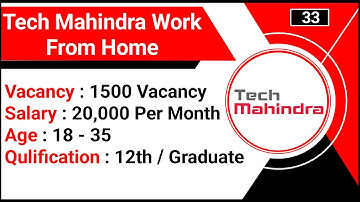 Tech Mahindra Work From Home | 12th Pass Jobs | Work From Home | Part Time Job