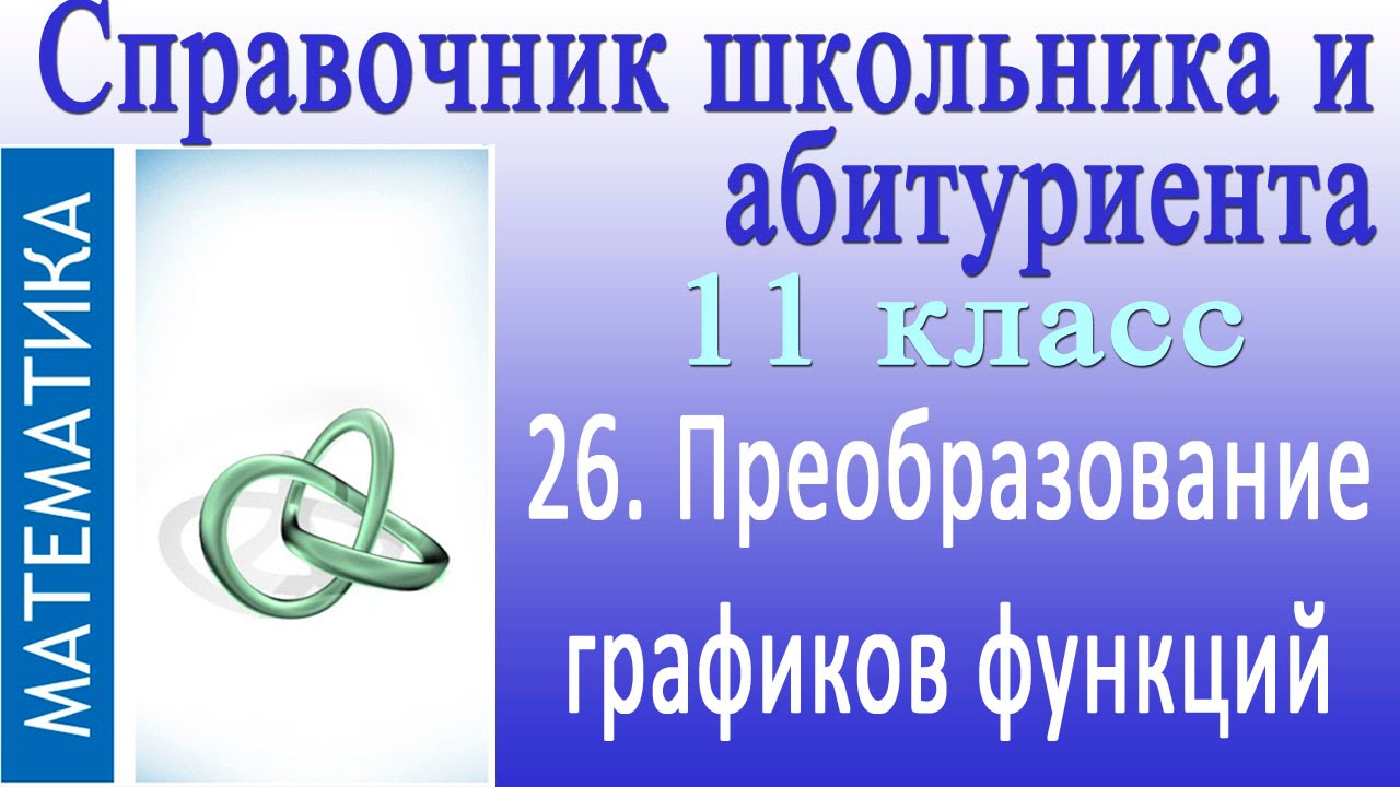 ⁣Преобразование графиков функций. Видеосправочник по математике # 26