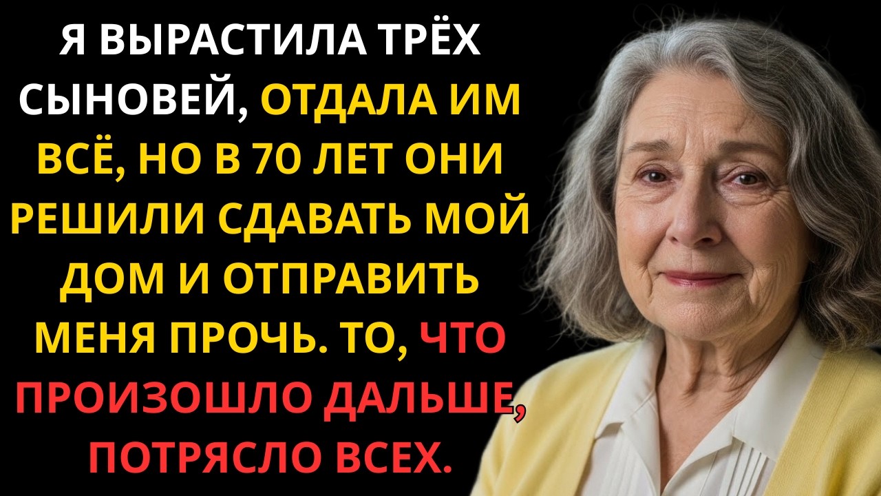 Я вырастила трёх сыновей, но в старости осталась одна в собственном доме.