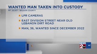 Mt. Juliet LPR system leads to arrest of wanted man