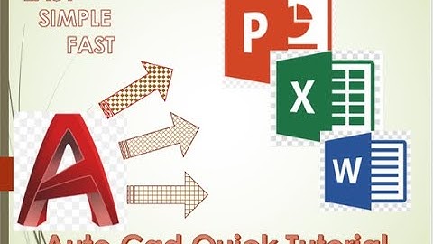 How to COPY Acad drawing to Microsoft Power Point, Word, & Excel