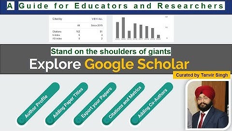 Explore Google Scholar | Citations, h-index and i10- index | Explore Publications