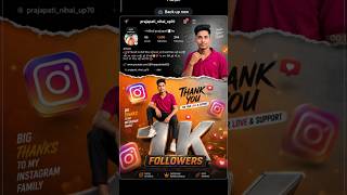 Instagram Milestone Poster Kaise Banaye | Instagram Profile Followers Poster Editing 😎