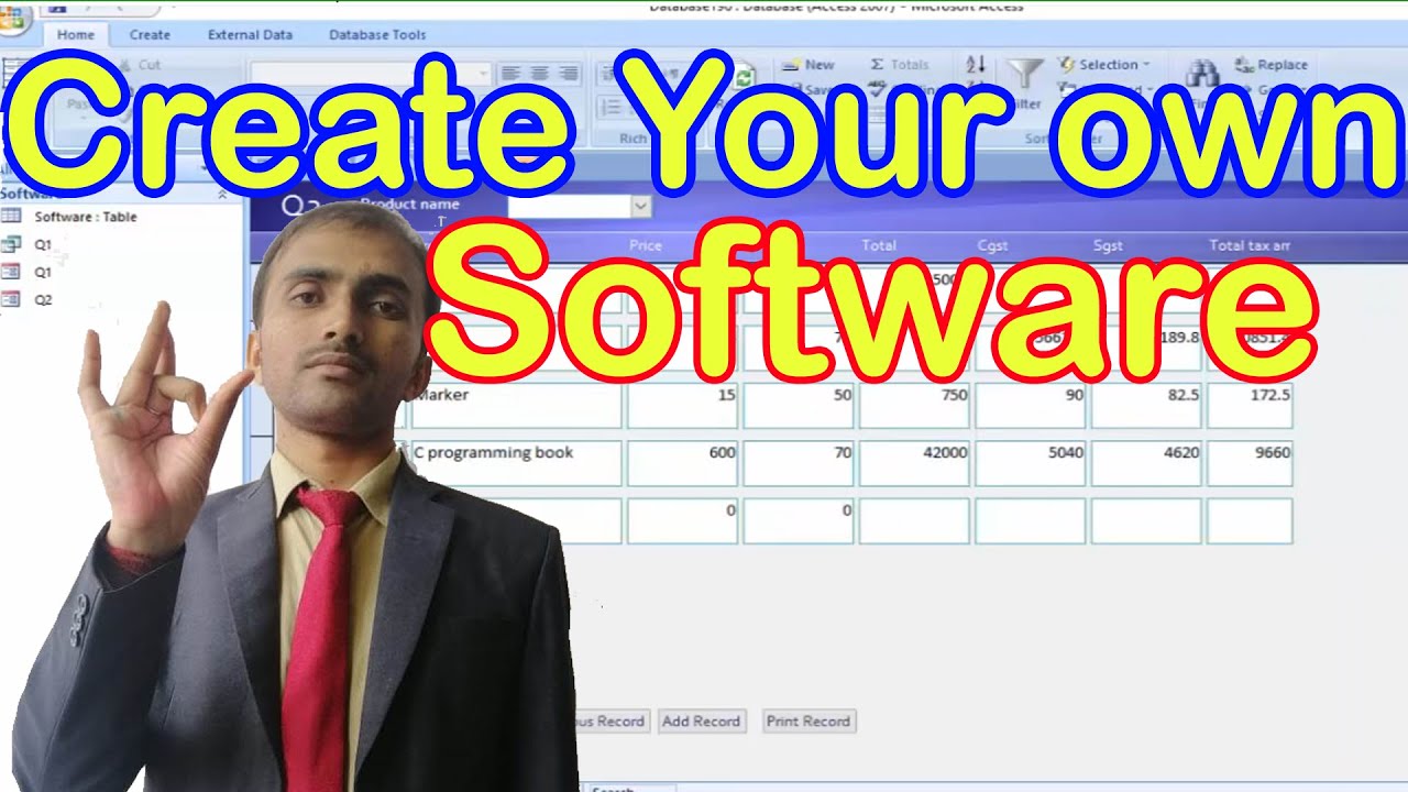 How to create a software for your shop in hindi and english - YouTube