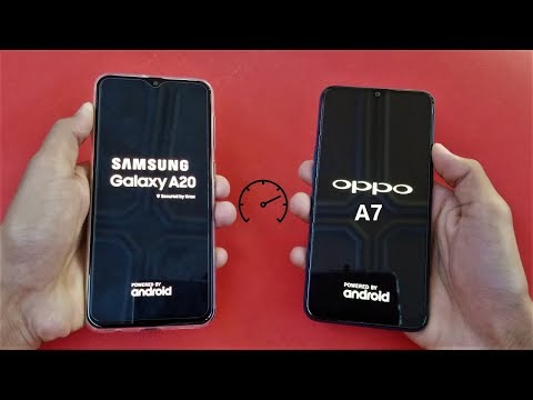 Samsung Galaxy A20 vs Oppo A7  3GB  SPEED TEST   HD 