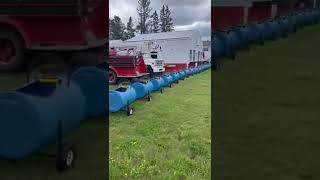 Worlds longest barrel train!