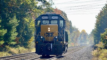 Old CSX EMD GP38 W/RS5T Struggling in Notch 8. Classic EMD Sound With Mountain Echo!