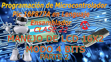 22) Programación de Microcontrolador Pic16F877A en Lenguaje Ensamblador-(PANTALLA LCD A 4 BITS)