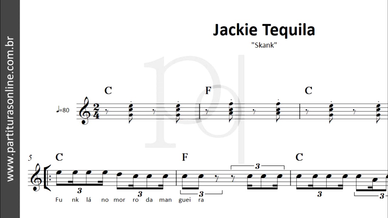 Jackie Tequila ♪ Skank Partitura YouTube