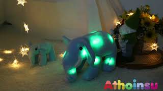 Light up Stuffed Musical Elephant Plush Mother Baby Singing Animals with LED Night Lights screenshot 5