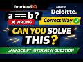 JavaScript Interview Question #4 | Deloitte Asked This Question