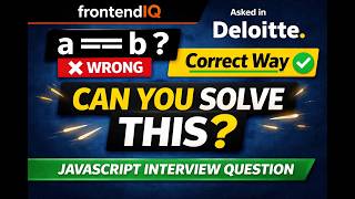 JavaScript Interview Question #4 | Deloitte Asked This Question