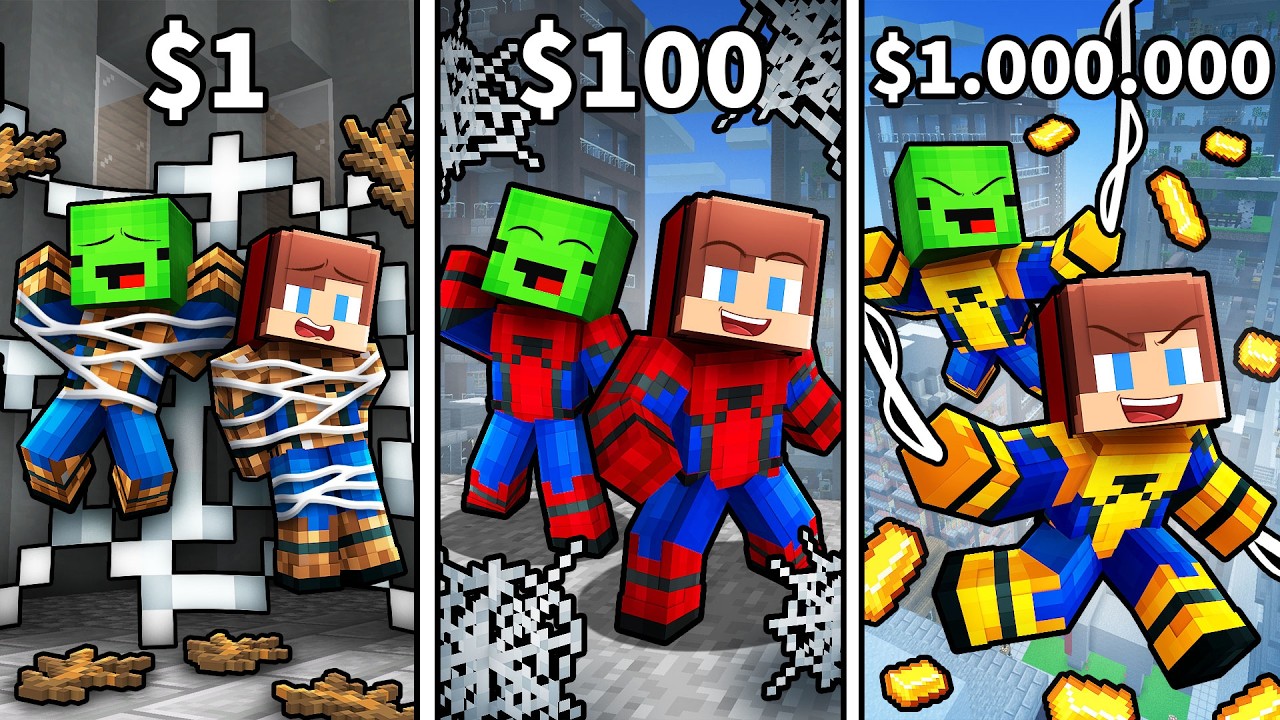 JJ and Mikey: From POOR To RICH SPIDER-MAN EVOLUTION in Minecraft!