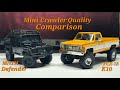 1:18 Scale Rc Crawler Comparison: FCX-18 Chevy K10 VS MN111
