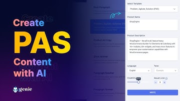 GetGenie AI Template : Problem Agitate Solution (PAS)