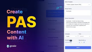 GetGenie AI Template : Problem Agitate Solution (PAS)
