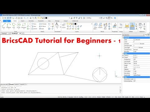BricsCAD Tutorial for Beginners - 1