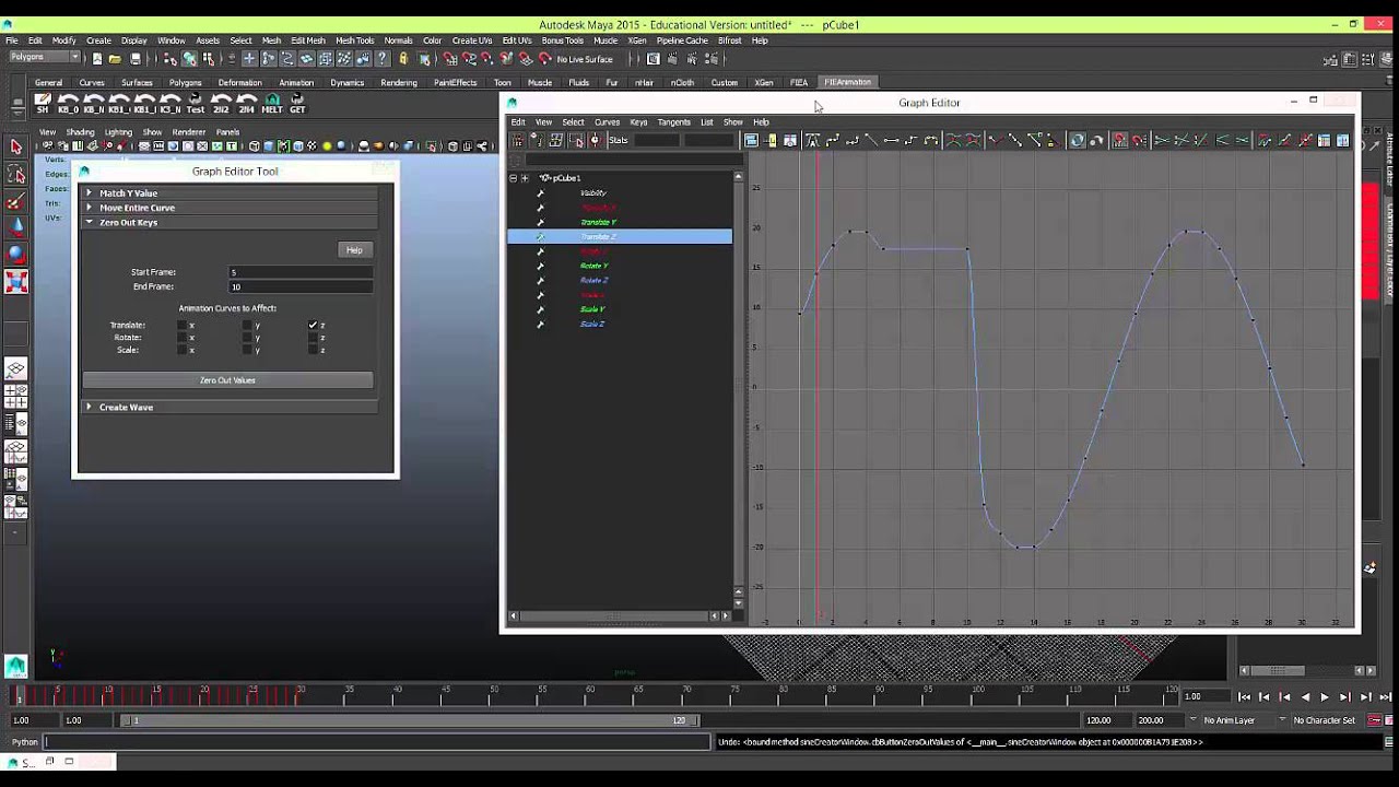 Graph Editor Tool -- Autodesk Maya -- Cynthia Sterling Fall 2014 - YouTube