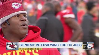 Kansas City Chiefs offensive coordinator Eric Bieniemy interviewing for head coaching jobs